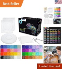 24,000 Mini Fuse Beads Kit for Creative Adults - 48 Pastel Colors Pegboards