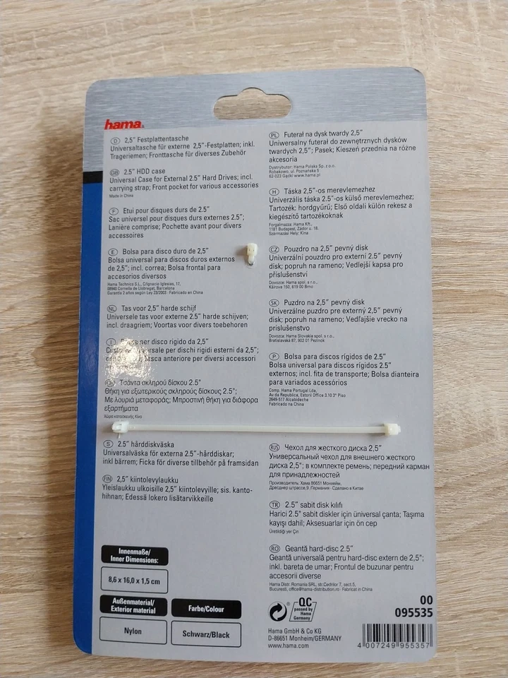 Hama Tasche Case Schutz-Hülle für 2,5" HDD externe Festplatten Festplatte PC TV - Bild 2 von 2