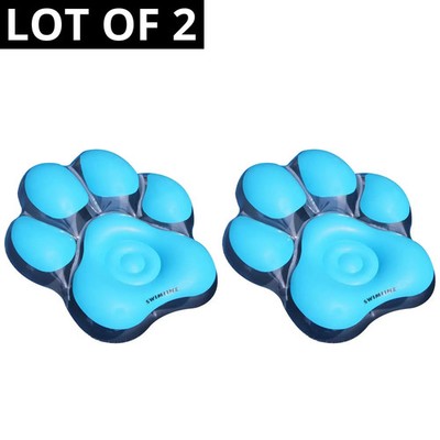 Swimline Inflatable Pool Float for Adults 66'' Paw Print Island LOT OF 2