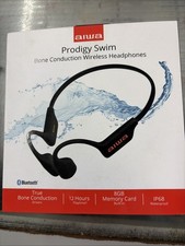 Aiwa Prodigy Bone Conduction Open Ear Waterproof Headphones-Black-NEW