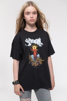 Ghost Kids T Shirt Plaguebringer Band Logo new Official Black Ages 5-14 yrs Size