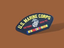 U.S MARINE CORPS VIETNAM VETERAN HAT PATCH 1959-1975 SERVICE USMC EGA USA MADE