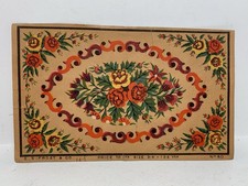 E.S. Frost & Co. Rug Pattern Victorian Trade Card 1800s 3"x5" Floral Advertising