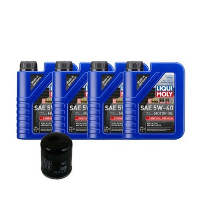 4L Liqui Moly Synthoil Premium SAE 5W-40 Mann Oil Change Kit for Saab B204/B235