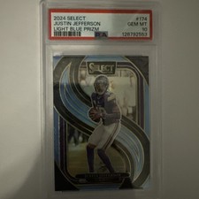 2024 Panini Select - Premier Level Justin Jefferson Light Blue /99 PSA 10 🔥📈