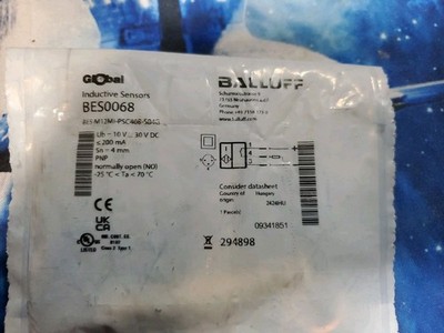 Balluff BES0068 Inductive Proximity Sensor M12 4-Pin BES M12MI-PSC40B-S04G