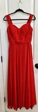 City Triangles Red Chiffon Formal Prom Gown Sweetheart Neckline Stunning Sz 6