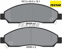 Textar 2437001 Bremsbelagsatz FüR Scheibenbremse Bremsbelagsatz