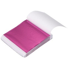 200 Sheet Gold Leaf Sheet, 3.3"x3.7" Booklet Paper,Magenta