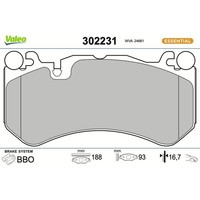 Valeo 302231 Bremsbelagsatz FüR Mercedes Benz C Klasse S Gle Sl Amg Gt Sls Amg