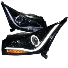 Spec-D Tuning LHP-CRU11G-TM LED Halo Projector Headlight Gloss Black Housing ...