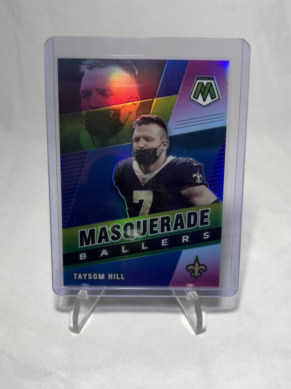 2021 Panini Mosaic Masquerade Ballers Taysom Hill And Marshon Lattimore