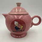 Fiestaware Looney Tunes vtg 1994 Tweety Bird TEAPOT rose peony tea & pie granny