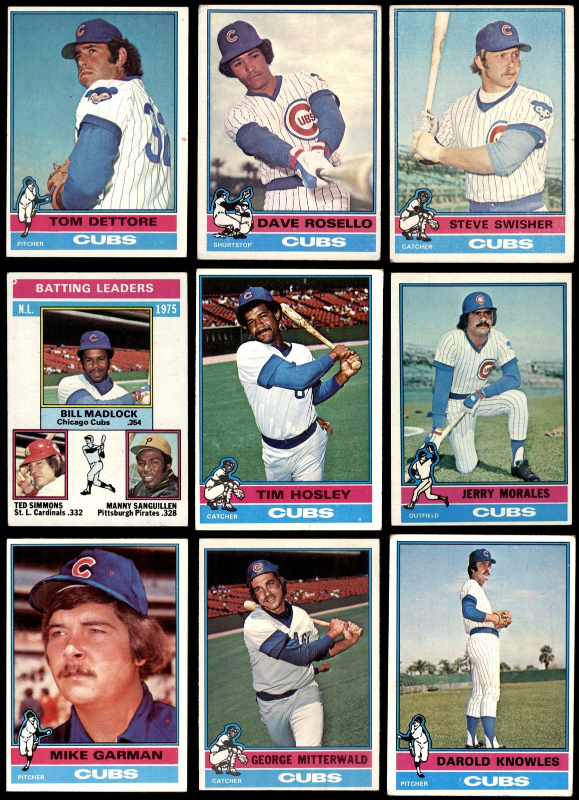 1976 Topps Chicago Cubs Near Team Set 3.5 - VG+ 5350482 (16 / 26 cards)