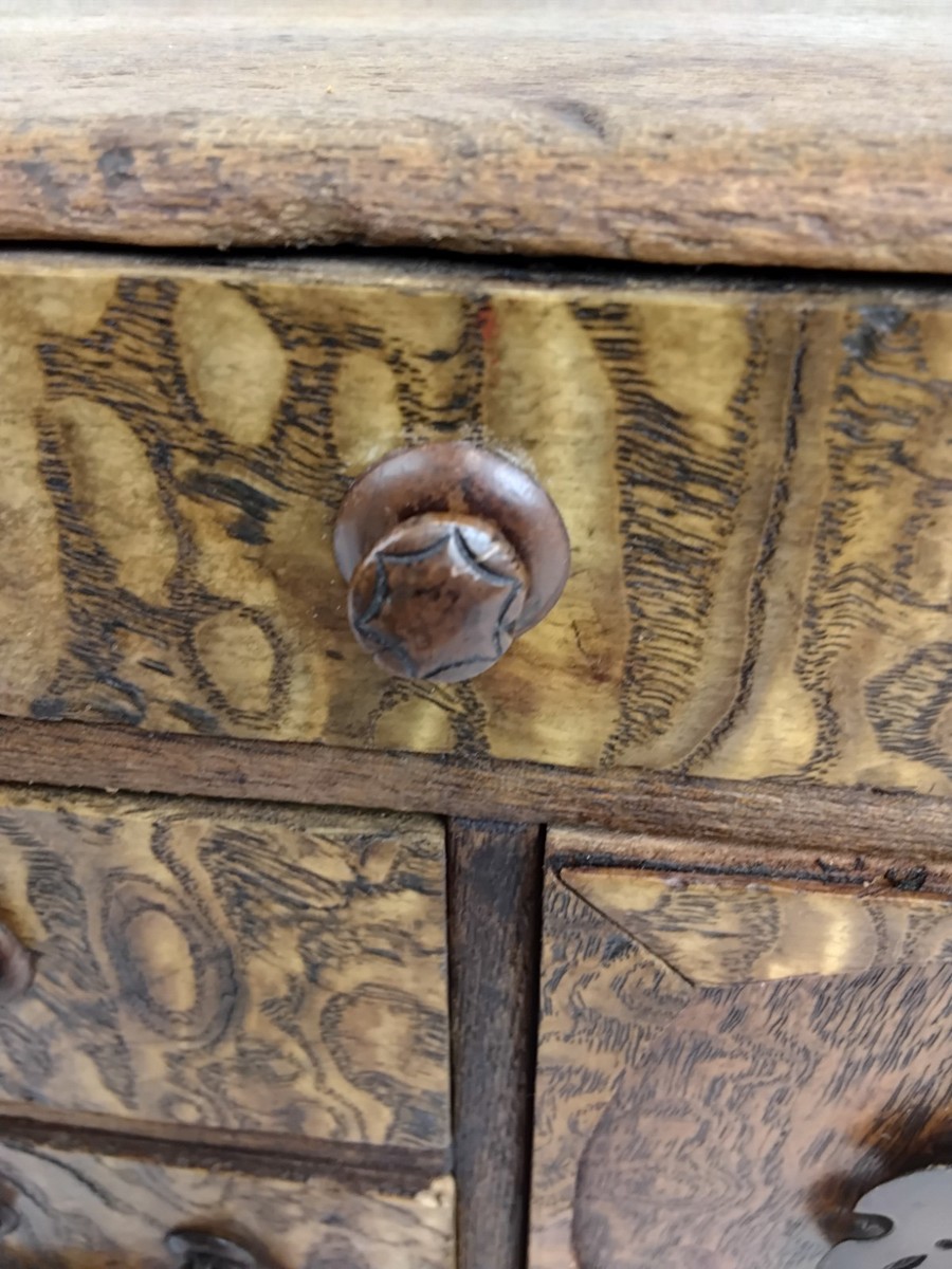 Japanese Wooden Sewing Box With Drawers Antique #J4595 | eBay