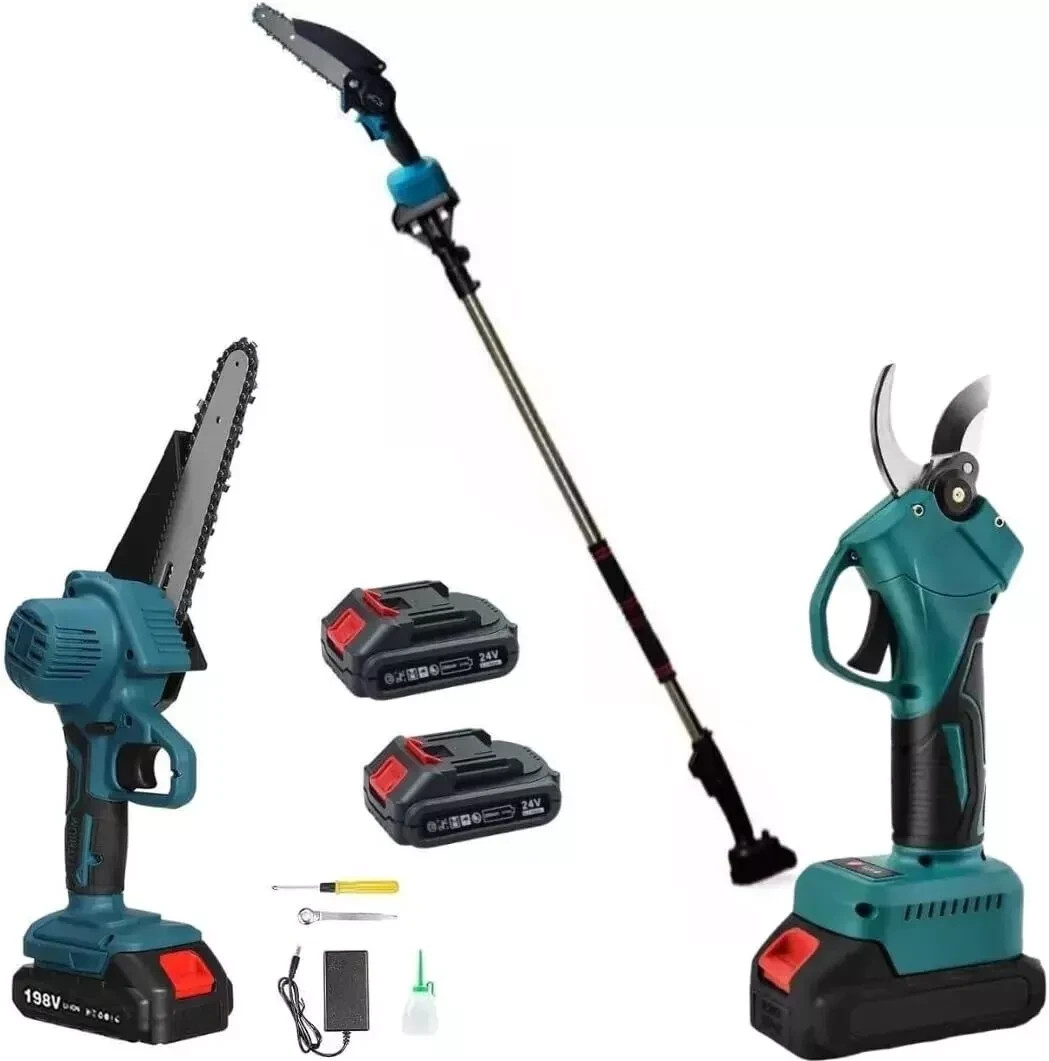 Potatura Facile: Kit Mini Motosega 6 Pollici e Forbici Telescopiche