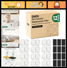 Cat Water Fountain Replacement Filters  Pre-Filter Sponges for 3.2L/108oz Pet F