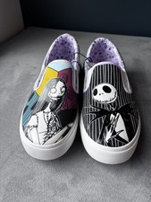 Women Disney Nightmare Before Christmas Slip-On Shoes Sneakers Sally Size 7