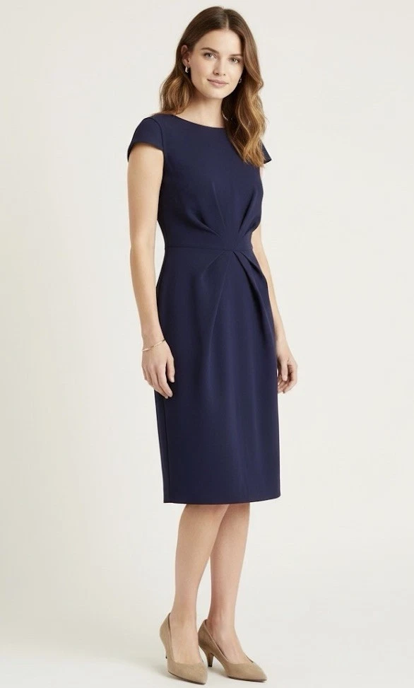 knee length dresses for tall ladies Anecdote U-Neckline Knee Length Dress Sage