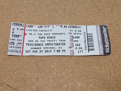 Papa Roach 98.9 The Rock Who Do You Trust? Tour August 24 2019 Providence Amphit