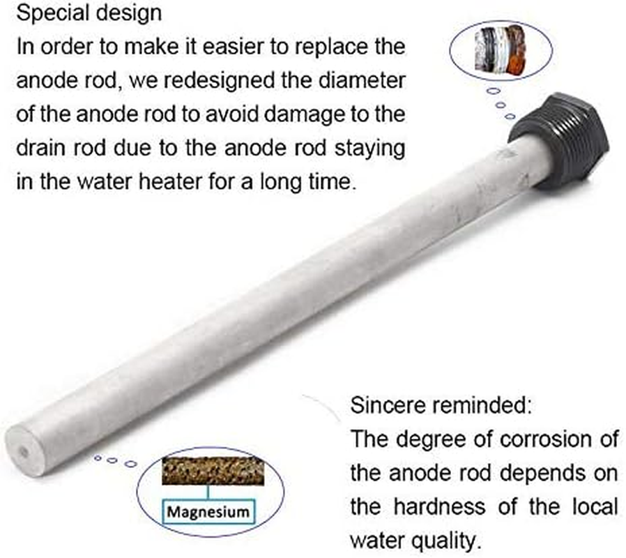 ao smith rheem hot water tank anode rod replacement