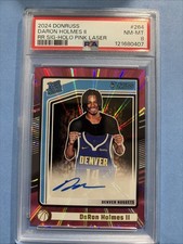 2024-25 Donruss #264 Daron Holmes II Rated Rookie Auto RC Nuggets Pink Laser