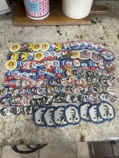 HUGE Lot of 125 1980 Political Pins Various Candidates, Various Conditions