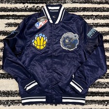 Memphis Grizzlies Pro Standard Satin Mascot Grizz Navy Full-Snap Jacket Men’s L