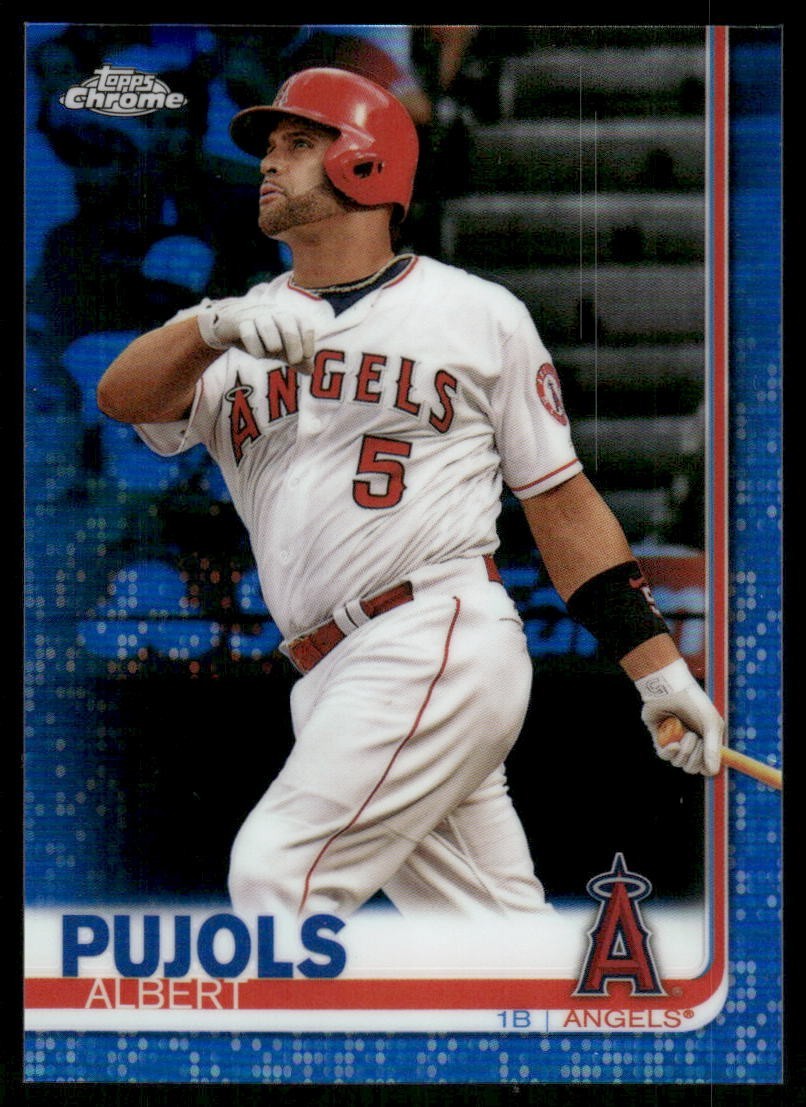 L397 ALBERT PUJOLS 2019 TOPPS CHROME BLUE REFRACTOR 71/150 LA ANGELS #27