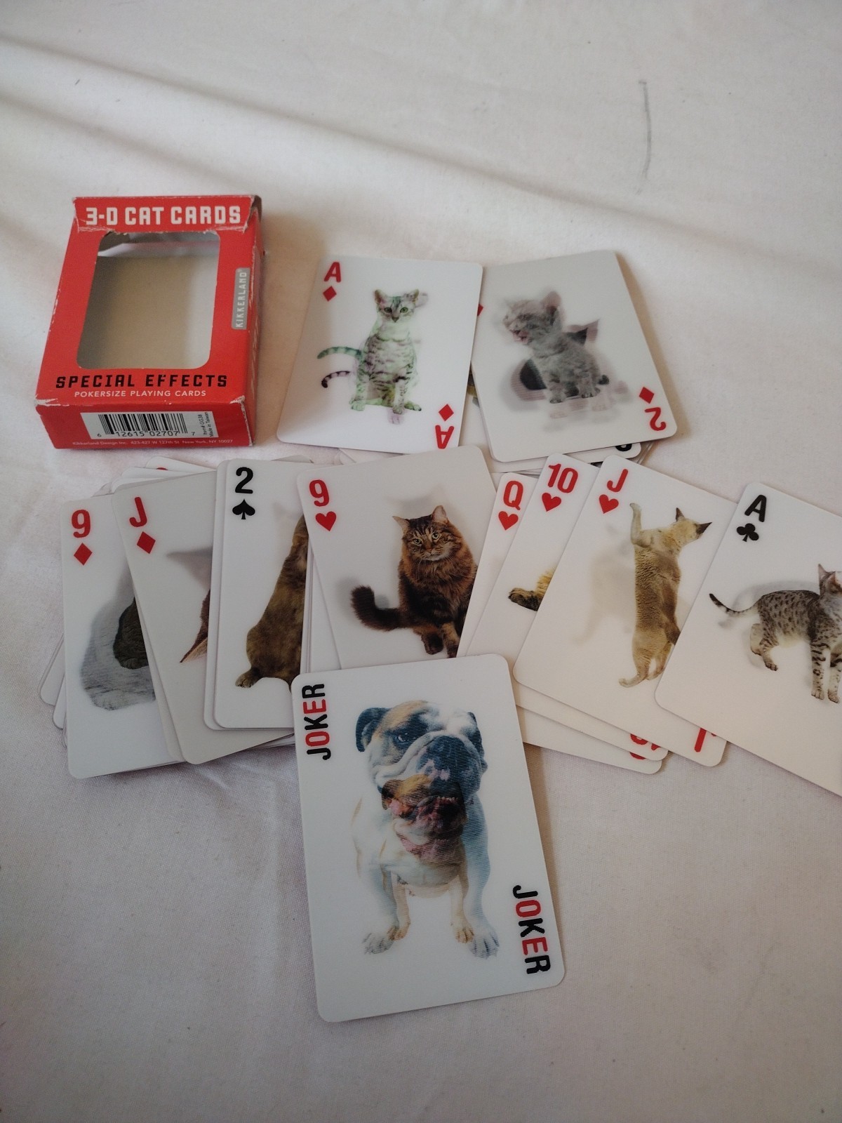 Kikkerland Cats 3D Poker Playing Cards Cats Lover Collectable Pet Images