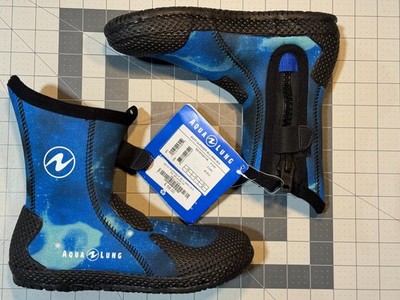Aqua Lung Men s Superzip Dive Boots   5mm   Galaxy Blue   Size 6   Brand New
