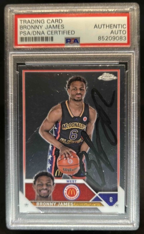 Trading Card Bronny James IP Autograph Auto PSA DNA Authentic Auto Lakers LeBron
