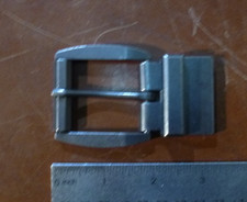 Used Men's Reversible Metal Belt Buckle- 1.5 " Leather Belt