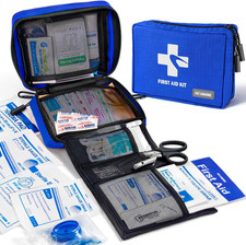 300 Piece First Aid Kit, Compact Waterproof First Aid Bag with 9 Organized Compa