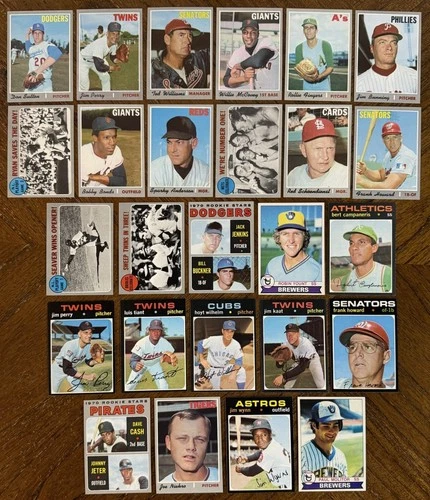 (26)1970s TOPPS BASEBALL HOF/STAR CARDS MCCOVEY, WILLIAMS, NOLAN RYAN NICE! READ
