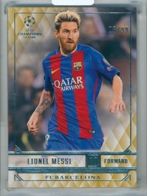 Lionel Messi  2016-17 Topps UEFA Champions League #50 Base Gold Parallel【08/99】