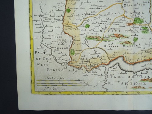 Antique map of the East Riding of Yorkshire by Robert Morden 1753 - Picture 6 of 7