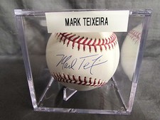 Mark Teixeira Autographed Official MLB Baseball Steiner Sticker MLB Authentic