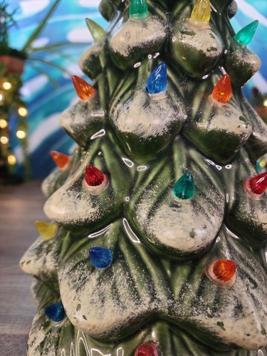 Lighted Trim N Glo, Ceramic Christmas Tree, TableTop Tree w/Multi Colored Lights - Picture 5 of 10