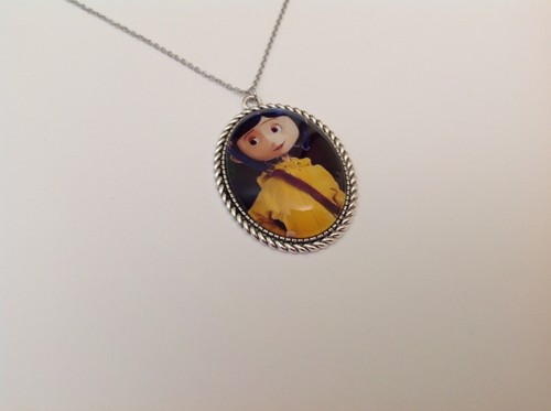 Collar de plata Coraline Jones rockabilly retro vintage cameo gótico Tim Burton - Imagen 2 de 3