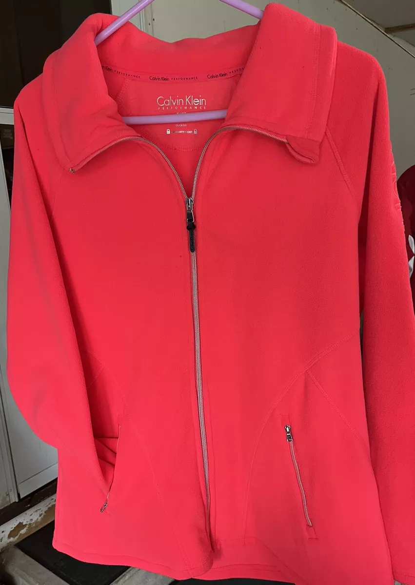 Calvin klein pink fleece cheap jacket