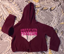 ATHLETIC Girls crop top with hoodie. Size
