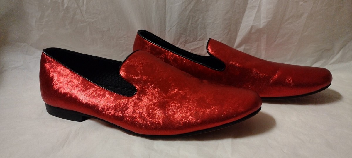 Giorgio Brutini Red Textured Slip-On Loafers Giorgio Brutini COWELL SLIPPER - RED - Tony main image 2
