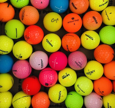 50 Easy To See Assorted Color 5A/4A Used Golf Balls FREE SHIPPING