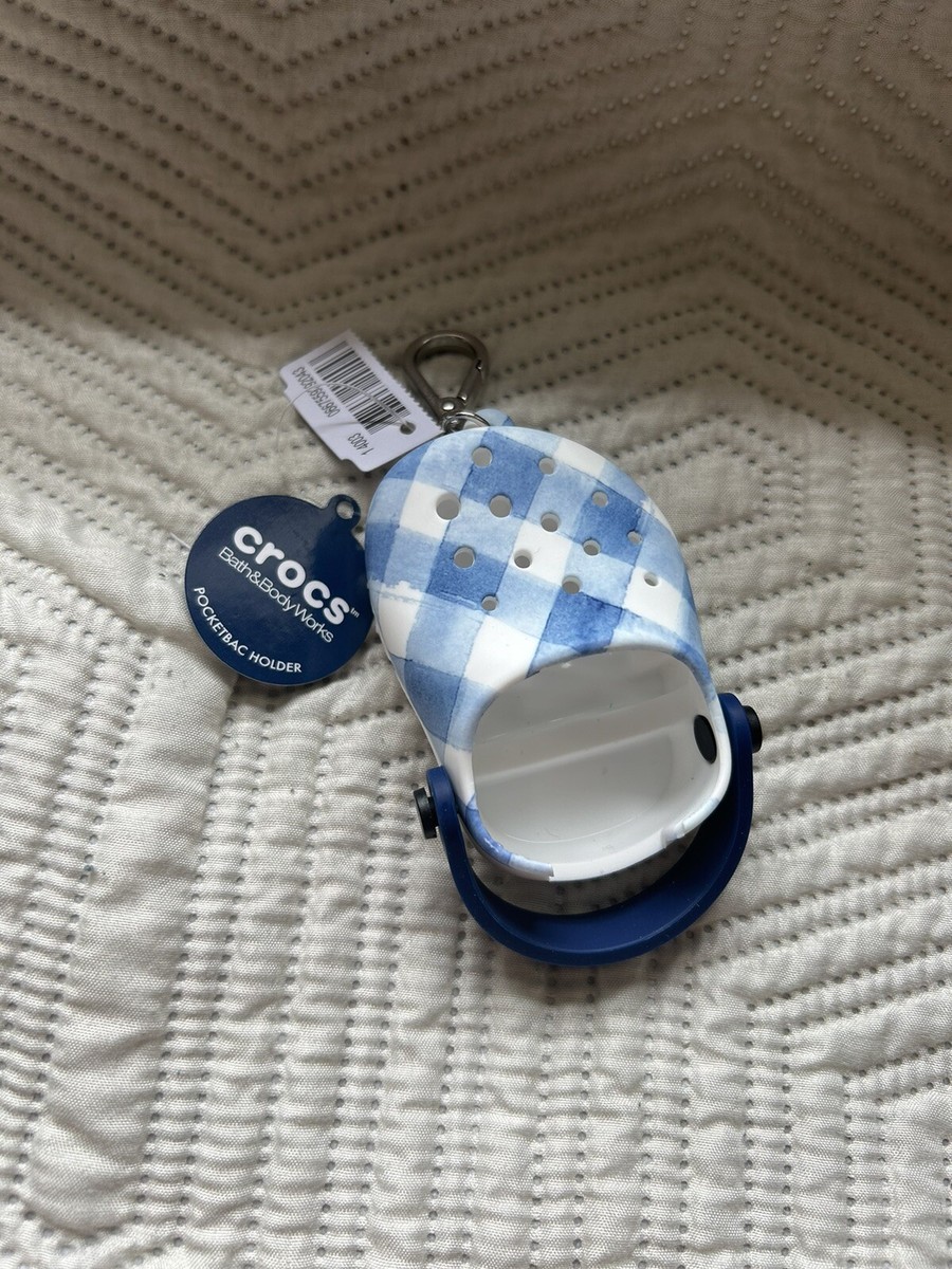 NEW Gingham CROCS PocketBac Sanitizer Holder LIMITED EDITION Bath