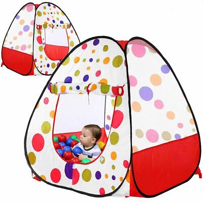  KINDER POP UP FLECKIGES SPIELZELT FEE MÄDCHEN JUNGEN SPIELHAUS INDOOR OUTDOOR HAUS
