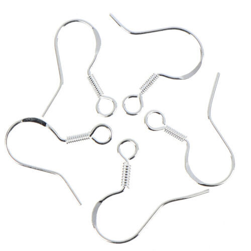 50PCs 925 Sterling Silver DIY Earring Hooks Ball Jewelry Accessory Ear .go - Bild 1 von 10