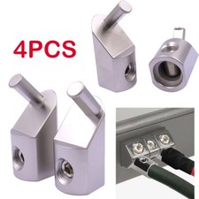4PC Car Power Wire Reducer Offset Angled 1/0 Gauge To 4 Gauge Amp Input Reducer