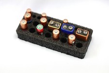 Foam holds AA cr123 AAA  9v cells battery storage insert fit Pelican 1030 case