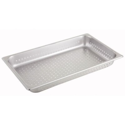 Winco Full-size x 6-Inch Anti-jamming Steam Pan, Stainless Steel, Medium